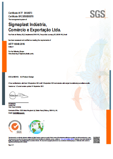 Certificado IATF 16949:2016